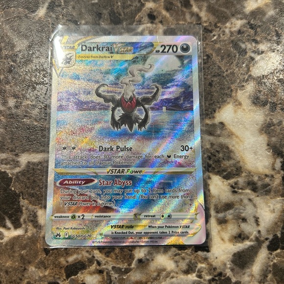 v star pokemon card black Darkrai VSTAR Trading [3] Brave Buddies (80+) If you played a Supporter card from your hand during this turn Pokemon TCG: What is the